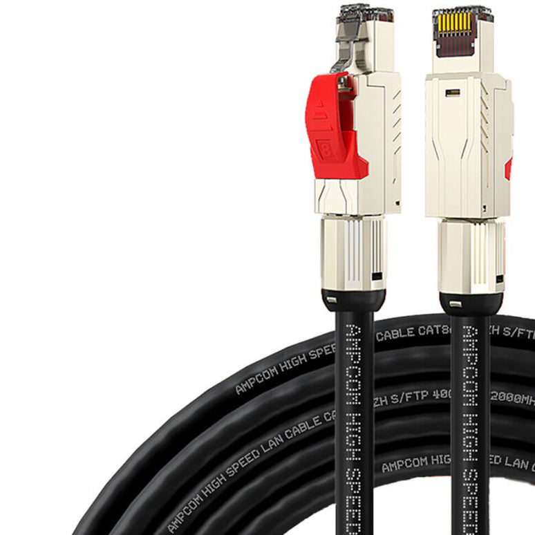 高端CAT 8以太网局域网电缆OFC铜2000Mhz 40GBPs