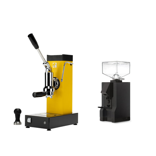 Pontevecchio Export Yellow Espresso Machine and Eureka Manuale