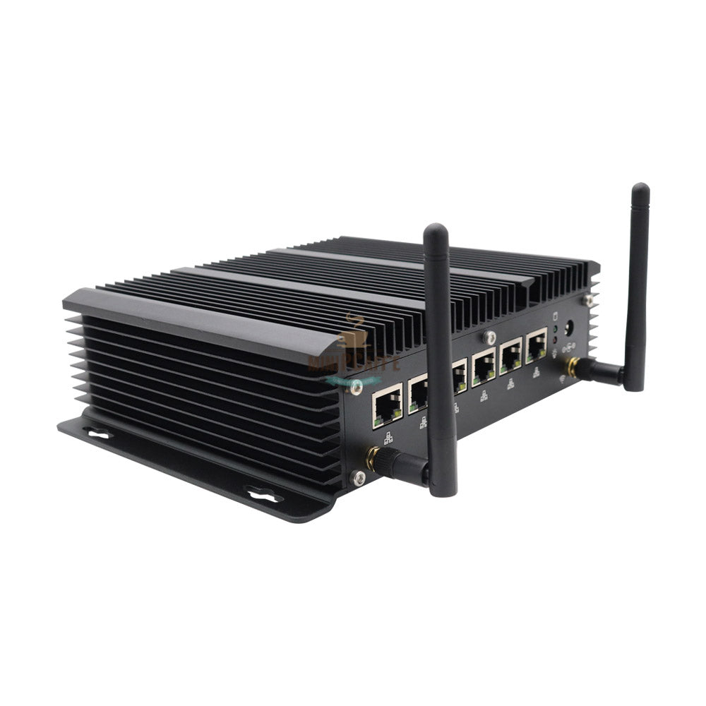 Intel Celeron 2957U 1.4Ghz Industrial Mini PC w/ 6x LAN Ports - MiniPCaffe.com