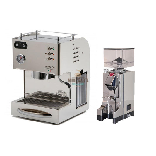 QuickMill Silvano EVO & Eureka Mignon MK2 Grinder Combo Set - MiniPCaffe.com