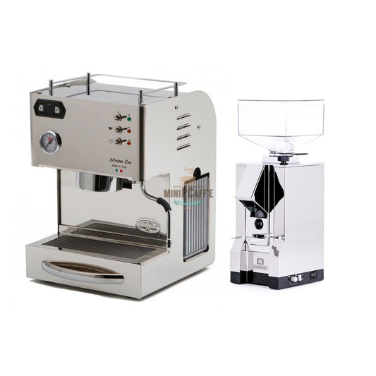 QuickMill Silvano EVO Espresso Machine & Eureka Mignon Silenzio Grinder - MiniPCaffe.com