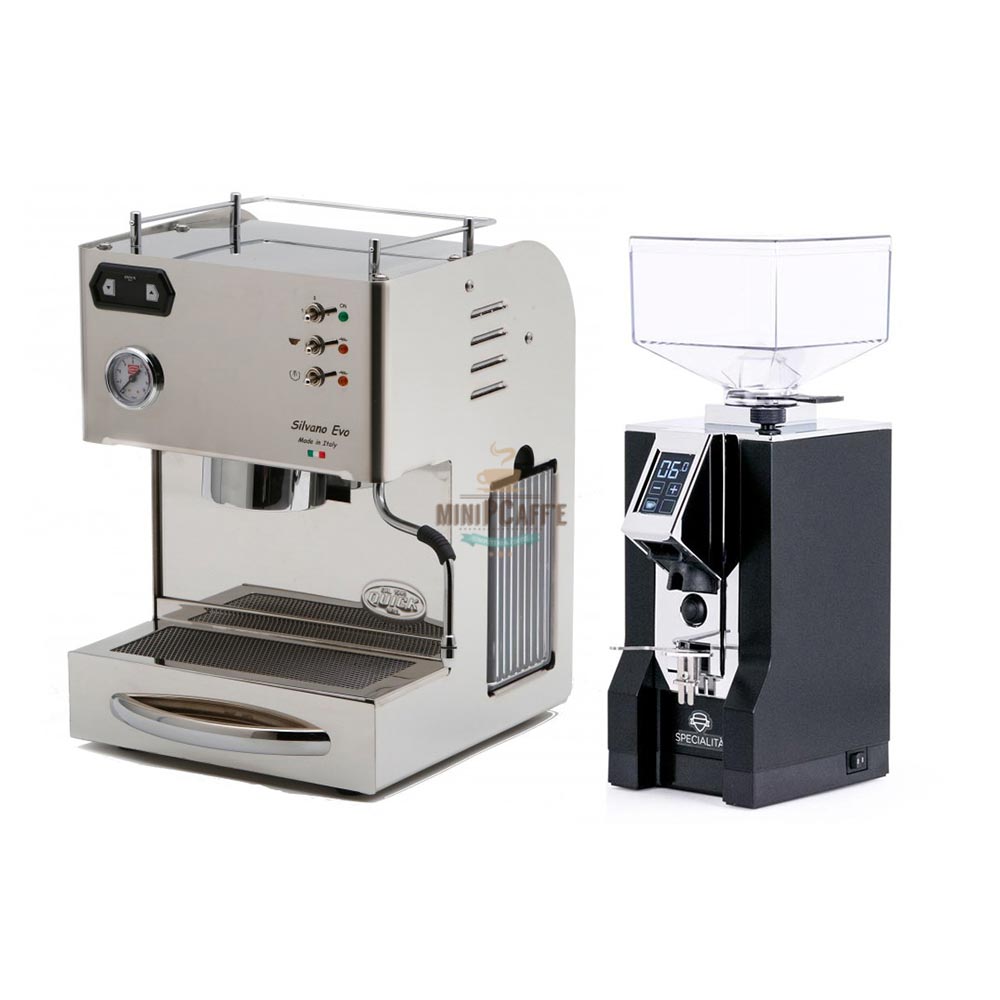 QuickMill Silvano EVO Espresso Machine & Eureka Mignon Specialita Grinder - MiniPCaffe.com